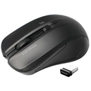 PROMATE Ergonomic Wireless Mouse with Ambidextrous Design. 800/1200/1600Dpi, 10m Working Range, Incudes Nano Reciever, Easy Plug & Play, Compatible with Win & Mac. Black Colour. - Office Connect 2018