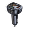 PROMATE Wirless In-Car FM Transmitter with Handsfree & QC3.0. Bult-in Mic, Bluetooth, SD Card Slot, Frequency Range 87.5-108MHz, Output 5V/2.4A. Black Colour