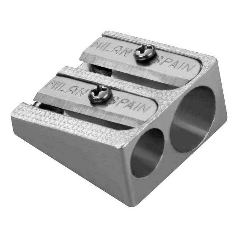 Milan Pencil Sharpener Aluminium Double Hole - Office Connect 2018