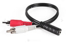 3.5mm Female to 2 Male RCA Audio Cable - Office Connect 2018