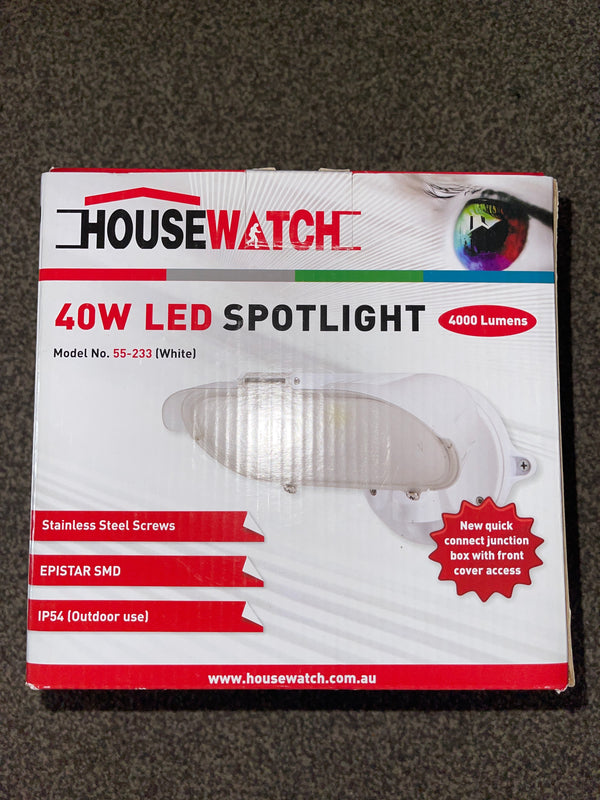 Housewatch 40W led spot light with Ip54 rating(Outdoor use) . - Office Connect 2018