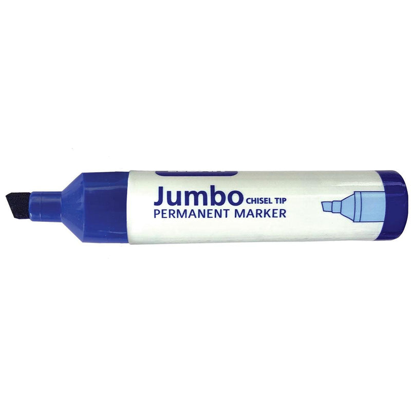 Ledah Jumbo Permanent Marker Blue Chisel - Office Connect 2018