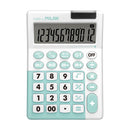 Milan Antibacterial 12 Digit Desk Calculator Hangsell Turquoise - Office Connect 2018