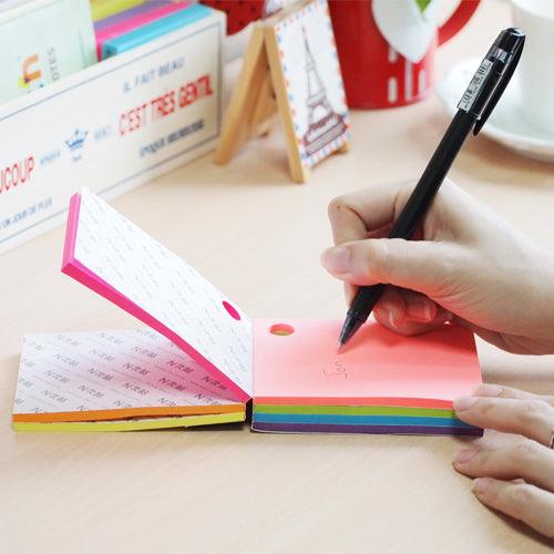 Stick'n Magic Cube 76x101mm 280 Sheet Neon Rainbow - Office Connect 2018