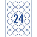 Avery Label L7129 Round Matte White 40mm 24up 8 Sheets - Office Connect 2018