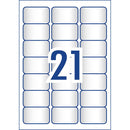 Avery Label L7560-25 Clear 21up 25 Sheets 63x38mm - Office Connect 2018