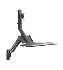 BRATECK 17-32" Wall Mount Single Monitor Gas Spring Sit-Stand Workstation. Folding Keyboard Tray. Counter-Balance Gas Spring. Integrated Ball-Joint. 2nd Storage Tray. Easy Height Adjust. - Office Connect 2018