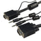 DYNAMIX 5m VGA Male/Male Cable with 3.5mm Male/Male Audio Lead, 450mm. BLACK Colour, Coaxial Shielded - Office Connect 2018