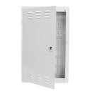 DYNAMIX 20'' Network Enclosure, Recessed Wall Mount, Vented Lid, Cable/Dual GPO Knock outs. Installs: 400mm Centre Stud. Cut out OD: 355 x 575 x 90mm. Incl. Installation Accessories, Earth Kit - Office Connect 2018