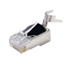 DYNAMIX RJ45 Cat6/6A/7 23AWG Solid Shielded Round Modular Plug . 20pc Bag. 8P8C 50U with insert. Recommended tool: CT-8CSTPEXT - Office Connect 2018