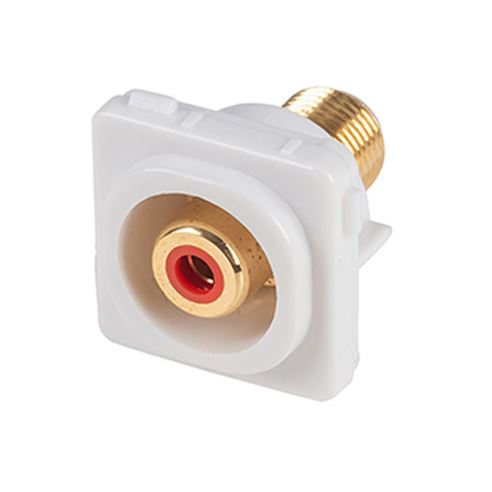 AMDEX Red RCA to F Connector. Gold Plated - Office Connect 2018