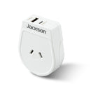JACKSON Slim Outbound Travel Adaptor 1x USB-A and 1x USB-C (2.1A) Charging Ports. Converts NZ/AUS Plugs for use in USA, Japan & South America. - Office Connect 2018