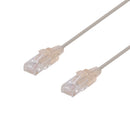 DYNAMIX 1.25m Cat6A 10G Beige Ultra-Slim Component Level UTP Patch Lead (30AWG) with RJ45 Unshielded Gold Plated Connectors. Supports PoE IEEE 802.3af (15.4W). - Office Connect 2018