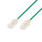 DYNAMIX 1.25m Cat6A 10G Green Ultra-Slim Component Level UTP Patch Lead (30AWG) with RJ45 Unshielded Gold Plated Connectors. Supports PoE IEEE 802.3af (15.4W).