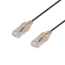 DYNAMIX 0.5m Cat6A 10G Black Ultra-Slim Component Level UTP Patch Lead (30AWG) with RJ45 Unshielded Gold Plated Connectors. Supports PoE IEEE 802.3af (15.4W). - Office Connect 2018