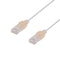 DYNAMIX 0.5m Cat6A 10G White Ultra-Slim Component Level UTP Patch Lead (30AWG) with RJ45 Unshielded Gold Plated Connectors. Supports PoE IEEE 802.3af (15.4W).