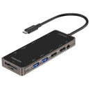 PROMATE 11-in-1 USB Multi-Port Hub with USB-C Connector. Includes 100W PD, Dual Monitor Port (4K HDMI Port and 1080 VGA Port) RJ45 Port, USB-A 3.0/2.0 Ports, AUX, SD/TF Card Reader. - Office Connect 2018