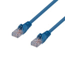 DYNAMIX 10m Cat6 Blue UTP Patch Lead (T568A Specification) 250MHz 24AWG Slimline Snagless Moulding with Unshielded Gold Plate Connector.