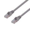 DYNAMIX 5m Cat6 Grey UTP Patch Lead (T568A Specification) 250MHz 24AWG Slimline Snagless Moulding with Unshielded Gold Plate Connector.