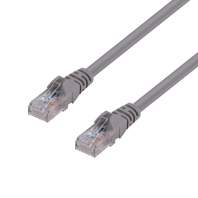 DYNAMIX 7.5m Cat6 Grey UTP Patch Lead (T568A Specification) 250MHz 24AWG Slimline Snagless Moulding with Unshielded Gold Plate Connector. - Office Connect 2018