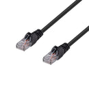 DYNAMIX 2m Cat6 Black UTP Patch Lead (T568A Specification) 250MHz 24AWG Slimline Snagless Moulding with Unshielded Gold Plate Connector.