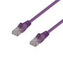 DYNAMIX 5m Cat6 Purple UTP Patch Lead (T568A Specification) 250MHz 24AWG Slimline Snagless Moulding with Unshielded Gold Plate Connector. - Office Connect 2018