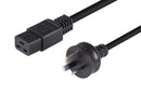 DYNAMIX 2M Power Cord - 15A 3 Pin Plug to 15A C19 Plug. - Office Connect 2018