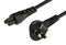 DYNAMIX 1M Flat Head 3-Pin to C5 Clover Shaped Female Connector 7.5A. SAA approved Power Cord. 0.75mm copper core. BLACK Colour.