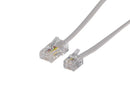 DYNAMIX 3m RJ12 to RJ45 Cable - 4C All pins connected crossed, Colour Grey - Office Connect 2018