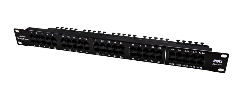 AMDEX 40 Port Breakout Voice Patch Panel for use with the NEC UNIVERGE Phone Systems. - Office Connect 2018