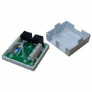 DYNAMIX Cat5e Dual Port Floor Mount Terminal. (63 x 60 x 26mm) - Office Connect 2018