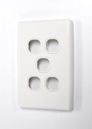 AMDEX Switch Plate ONLY. 5 Gang WPC Series Wall Face Full Cover Plate. (Accepts Clipsal Style Mechs) - Office Connect 2018