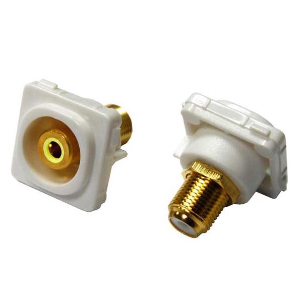 AMDEX Yellow RCA to RCA Jack. Gold Plated