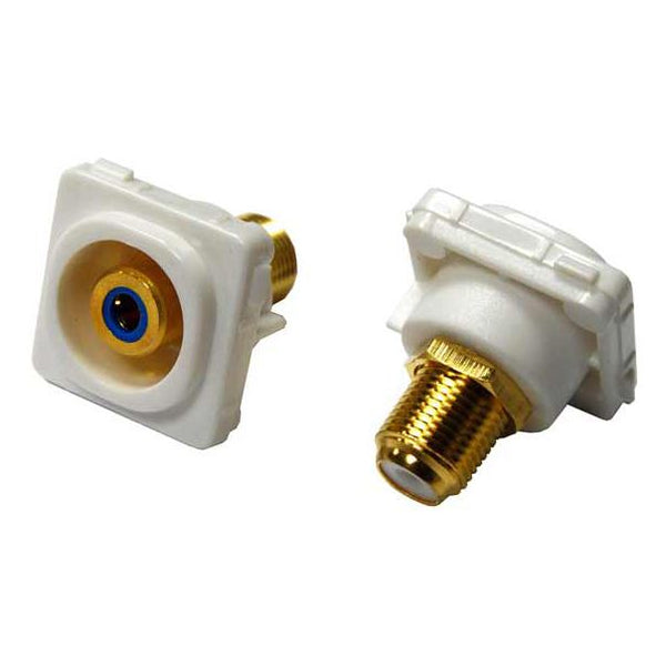 AMDEX Blue RCA to F Connector. Gold Plated - Office Connect 2018