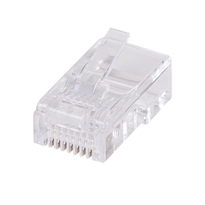DYNAMIX RJ45 Plug 20pc Bag, 8P8C Modular Plug (Flat, Stranded). 50 micron - Office Connect 2018