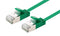 DYNAMIX 1m Cat6A S/FTP Green Ultra-Slim Shielded 10G Patch Lead (34AWG) with RJ45 Gold Plated Connectors. Supports PoE IEEE 802.3af (15.4W).