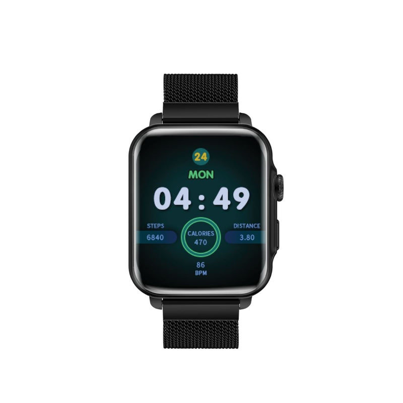 PROMATE IP68 Smart Watch with Handsfee & Large 1.8" DIsplay. Bluetooth Calling. Up to 20 Days Battery Life. Heart Rate/Step/Sleep Tracker. Find Phone. Alarm. 37x Multi-Sport Modes. Black - Office Connect 2018