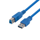 DYNAMIX 1m USB 3.0 USB-A Male to USB-B Male Cable. Colour Blue