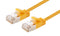 DYNAMIX 1.5m Cat6A S/FTP Yellow Ultra-Slim Shielded 10G Patch Lead (34AWG) with RJ45 Gold Plated Connectors. Supports PoE IEEE 802.3af (15.4W).