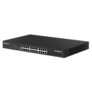 EDIMAX 24 Port Gigabit PoE+ Web Smart Surveillance Switch with 4 Port 10GbE SFP+ Uplinks. Supports up to 30W Per PoE Port (Total Power Budget: 400W) Long Range up to 200m at 10Mbps. - Office Connect 2018