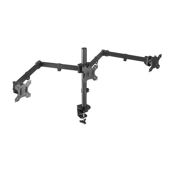 BRATECK 13"-27" Triple Monitor Economy Desk Mount Bracket. - Office Connect 2018