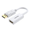 UNITEK 4K 30Hz DisplayPort to HDMI 1.4 Adapter with 20cm Cable. Supports 4K Ultra HD Resolution. Plug & Play. White Colour - Office Connect 2018