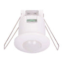 HOUSEWATCH Infrared Motion Sensor Recessed 41mm Diameter Cut Out. 360 Degree Detection Angle. Up to 6m at 2.2 ~ 4m Height Detection Range. Auto Off Time Up to 8sec ~ 7mins +/- 2min. Manual Override. IP20 - Office Connect 2018