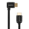 PROMATE 3m 4K HDMI right angle Cable. 24K Gold plated. High-Speed Ethernet. 3D support. Mesh Braided cable. Long bend lifespan. Max Res: 4K@60Hz (4096X2160) Colour black. - Office Connect 2018