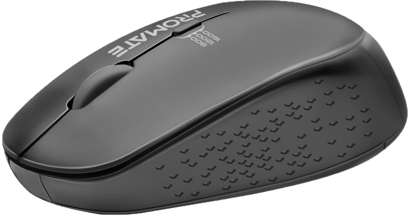 PROMATE Ergonomic Wireless Mouse 800/1200/1600 Dpi. 10m Working Range. Included Nano Receiver. Easy Plug and Play Installation. Compatible with Windows and Mac. Black - Office Connect 2018