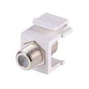 DYNAMIX F to F Keystone Adapter Female Connectors on the Front and Back. For use with Keystone Panels or Wall Plates. - Office Connect 2018