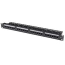 DYNAMIX 24 Port 19'' Cat6 UTP Patch Panel with plastic labelling kit. Rear Support Bar. T568A & T568B Wiring. Dual 110/Krone IDC. - Office Connect 2018