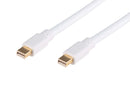 DYNAMIX 2M Mini DisplayPort Male to Mini DisplayPort Male Cable. Max Res: 4K@60Hz. Colour White. - Office Connect 2018