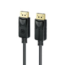 PROMATE 1.2m 1.4 DisplayPort Cable. Supports HD up to 8K@60Hz. Supports 32.4Gbps Data Transfer Speeds. Built-in Secure Clip Lock. Supports Dynamic HDR & 3D Video. Black Colour. - Office Connect 2018