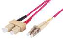 DYNAMIX 15M 50u SC/SC OM4 Fibre Lead (Duplex, Multimode) Raspberry Pink LSZH Jacket - Office Connect 2018